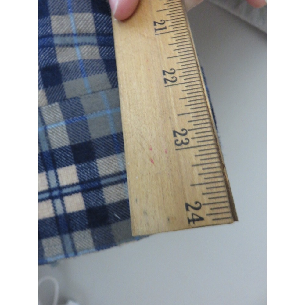 Big Yank Men's Grey Plaid Flannel Button Up Casual Long Sleeve Shirt Size L - Picture 7 of 9